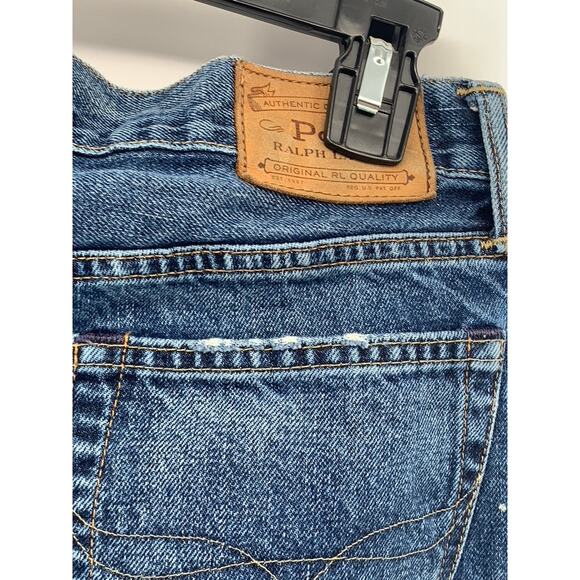 POLO RALPH LAUREN Men's Medium Blue Denim Regular-Fit Straight Leg Jean SZ 30X32 - Picture 5 of 12